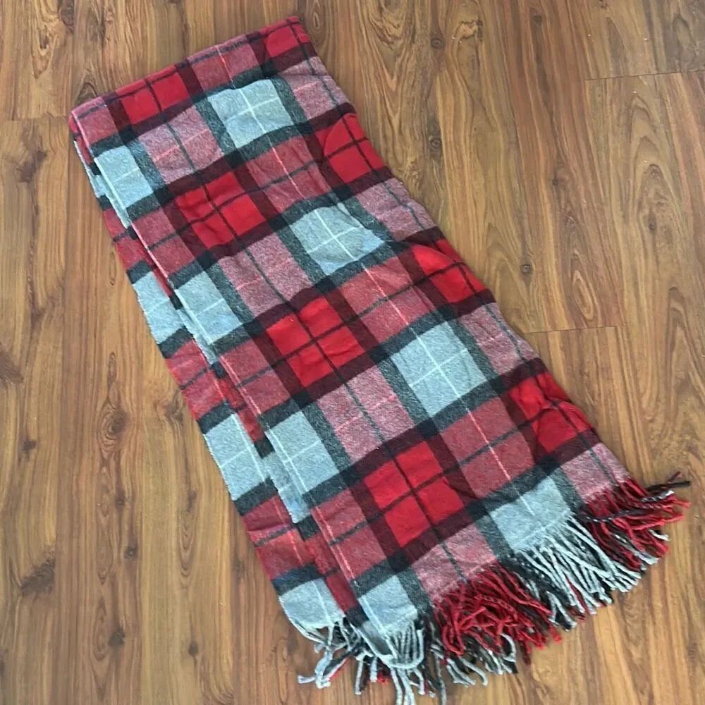 Nido Notte Italia buffalo plaid check cotton acrylic throw blanket